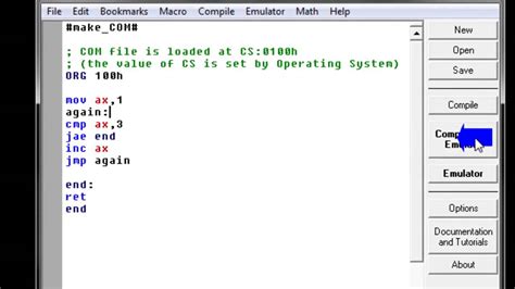 assembly 8086 tutorial